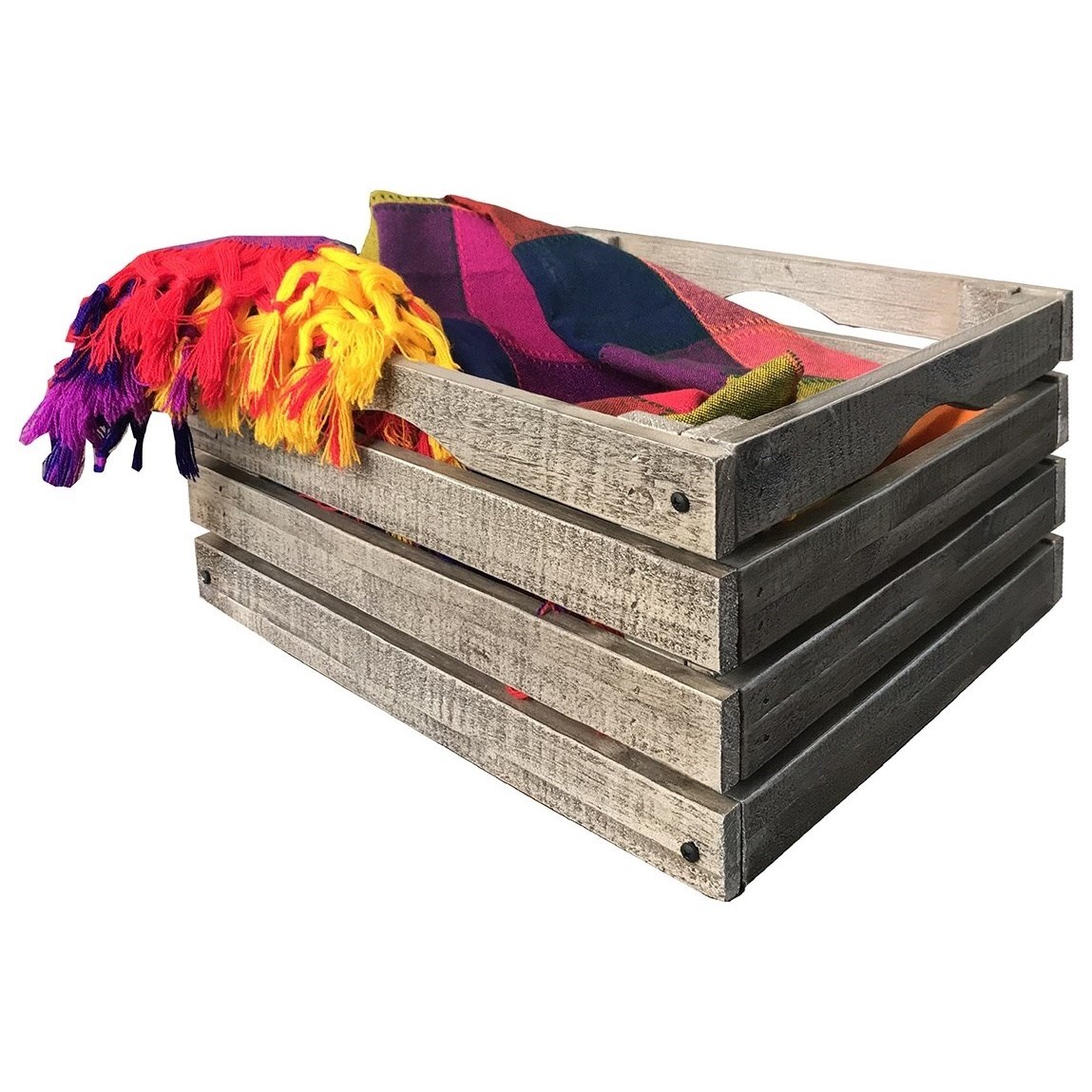 International Furniture Direct Stone IFD4690WCR Rustic Solid Pine